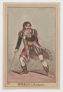 Edmund Kean als Richard III door George Cruikshank