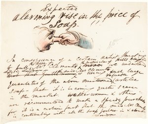 "Verwacht - alarmerende stijging van de zeepprijs!" door George Cruikshank