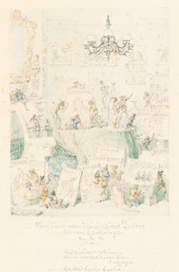 Feeënkenners Inspecteren de Tekeningenverzameling van de Heer Frederick Locker door George Cruikshank