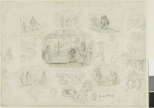 Mode en angsten van 1829 (recto); Engelen altijd helder en mooi (verso) door George Cruikshank