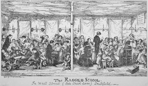 Field Lane Ragged School, Smithfield, City of London, 1850