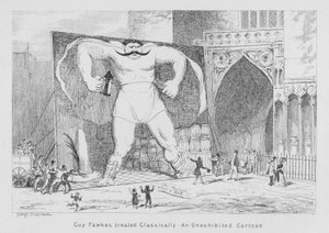 Guy Fawkes klassiek behandeld, Een niet tentoongestelde cartoon