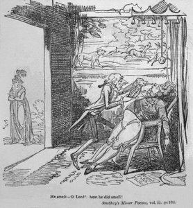 Hij rook - O Heer! Hoe hij rook!, c1820 door George Cruikshank