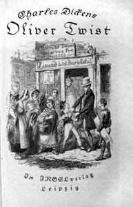 Illustratie voor Oliver Twist (Olivier) door Charles Dickens (1812-1870), door George Cruikshank (1792-1878). door George Cruikshank