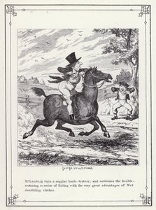 Illustratie voor Het Eigen Boek van de Vrijgezel, of De Voortgang van de Heer Lambkin (Gent) (gravure) door George Cruikshank