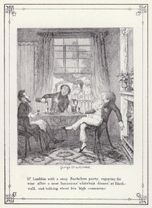 Illustratie voor The Bachelor’s Own Book, of The Progress of Mr Lambkin (Gent) door George Cruikshank