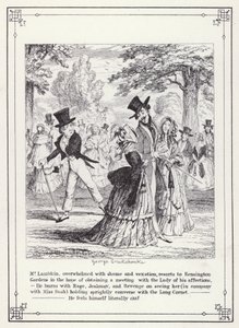 Illustratie voor Het Eigen Boek van de Vrijgezel, of De Voortgang van de Heer Lambkin (Gent) (gravure)