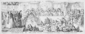 Dames die een verachtelijke schurk berechten voor een "Breach of Promise." door George Cruikshank