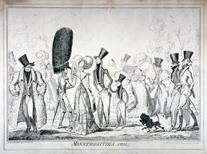 Monstrositeiten van 1821, 1835 door George Cruikshank