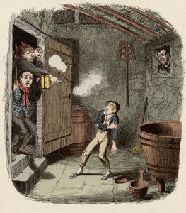 Oliver verrast en gewond tijdens de inbraakpoging (illustratie voor 