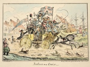 Zeelieden op een Cruise, uit Greenwich Hospital, een Serie Marine Schetsen, Beschrijvend het Leven van een Oorlogsschip Man door George Cruikshank