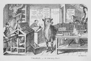 Taurus, een literaire stier door George Cruikshank