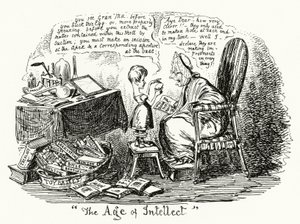 Het Tijdperk van Intellect (gravure) door George Cruikshank