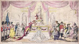 De Kroning van de Keizerin van de Nairs door George Cruikshank