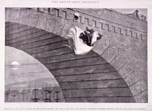 De Kinderen van de Dronkaard, ca. 1847 door George Cruikshank