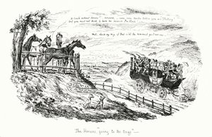 De paarden gaan naar de honden door George Cruikshank