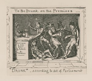 Te drinken op het terrein door George Cruikshank