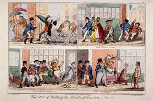 Wandelen door de straten van Londen door George Cruikshank