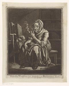 Portret van de boekverkoopster Isabella Tinkler uit Richmond op 92-jarige leeftijd