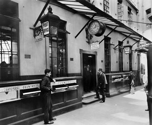 Lombard Street postkantoor, City of London, ca. late 19e - vroege 20e eeuw