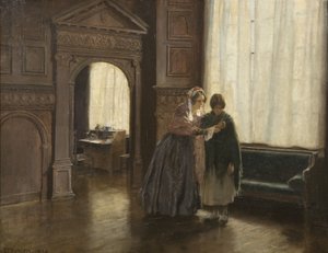 Mevrouw Mary Carpenter en haar Eerste Hervormingsmeisje, Annie Woolham, in Red Lodge, 10 oktober
