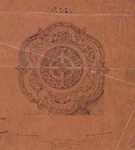 Ontwerpen uitgevoerd voor Jones en Willis, metaal- en houtbewerkers en kerkmeubelfabrikanten uit Birmingham en Londen door George Edmund Street