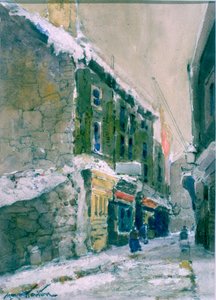 Winter, Clive Street, North Shields door George Edward Horton