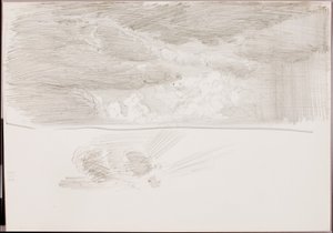 (Zonder titel) (Wolkenstudie) door George Elbert Burr