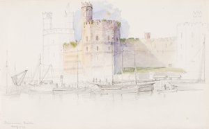 Caernarvon Kasteel door George Elbert Burr