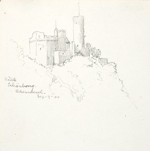 Kasteel Schönburg, Oberwesel door George Elbert Burr