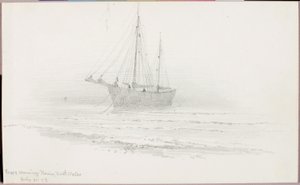 Mistige ochtend, Nevin, Noord-Wales door George Elbert Burr