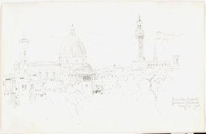 Van de Boboli-tuinen, Florence door George Elbert Burr
