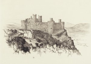 Kasteel van Harlech, Wales door George Elbert Burr