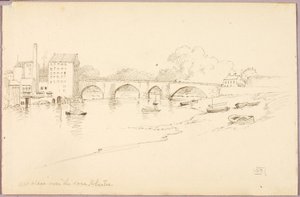 Oude brug over de Dee, Chester door George Elbert Burr