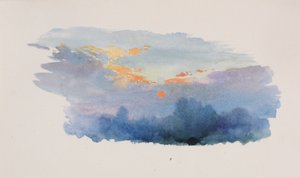 Zonsondergang, Oxford, 1899 door George Elbert Burr