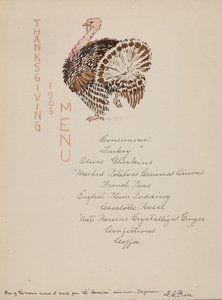 Thanksgiving-menu door George Elbert Burr