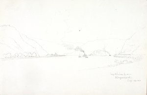 Rijn op vanaf Hirzenach door George Elbert Burr