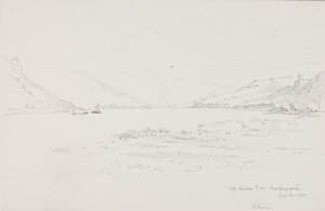 Stroomopwaarts van Bacharach, Rijn door George Elbert Burr