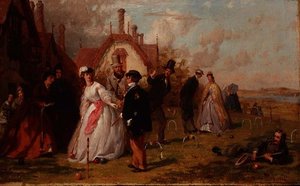 Croquet door George Elgar Hicks