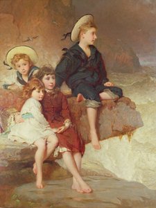 De kinderen van Sir Hussey Vivian aan zee