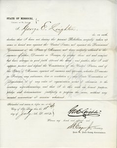 Loyaliteitseed van George E. Leighton uit Missouri, County of St. Louis door George Eliot Leighton