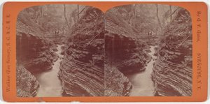 Het landschap van Watkins Glen, Shadow Gorge, ca. 1860 (foto)