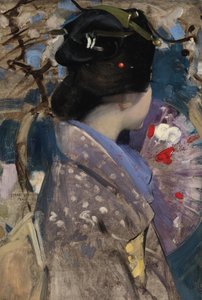 Japanse dame met een waaier