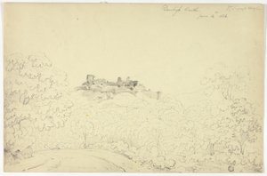 Kasteel Denbigh vanuit Segroyt Dingle door George Fennel Robson