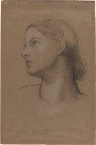 Hoofd van een Jonge Vrouw door George Frederic Watts