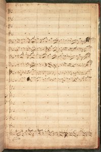 Originele partituur voor het kroningsanthem voor George II en koningin Caroline
