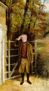 Portretschets van William Wright, Poortwachter in Bramham Park, Yorkshire door George Garrard