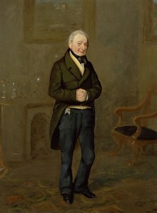 Portret van een huishoudelijke rentmeester van Bramham Park, Yorkshire, geïdentificeerd als John Pollock (1769-1837), ca. 1822 door George Garrard