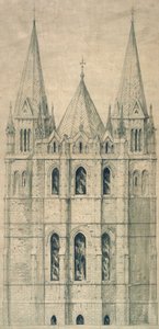 Elevatie, ca. 1860 door George Gilbert Scott