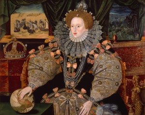 Elizabeth I van Engeland door George Gower